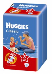 Подгузники 17 шт. Huggies классик миди 4-9 кг