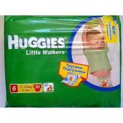 Подгузники-трусики 30 шт. Huggies литл волкерс 17-23 кг р. xl