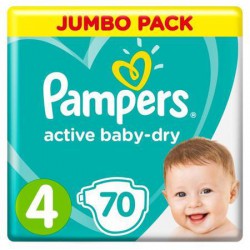 Подгузники 70 шт. Pampers актив беби драй макси 9-14 кг р. 4