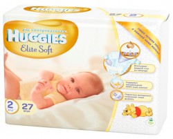 Подгузники 27 шт. Huggies элит софт 4-7 кг
