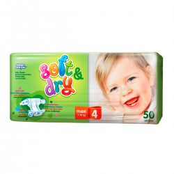 Подгузники 50 шт. Helen Harper софт энд драй макси 9-18 кг