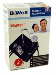 Тонометр механический B.Well на плечо комфорт со встроенным стетоскопом wm-63s