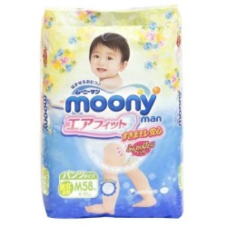 Подгузники-трусики 58 шт. Moony для продвижных детей 7-10 кг р. M
