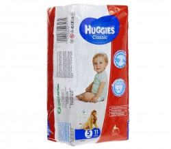 Подгузники 11 шт. Huggies классик джуниор 11-22 кг