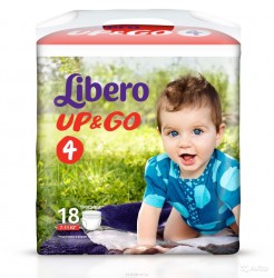 Подгузники-трусики 18 шт. Libero ап энд гоу макси 7-11кг