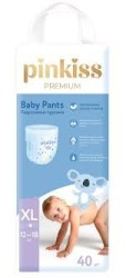 Подгузники-трусики 40 шт. Pinkiss премиум 12-18 кг р. XL