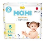 Подгузники, Momi (Моми) 3-6 кг р. 2/S 82 шт Комфорт кэа