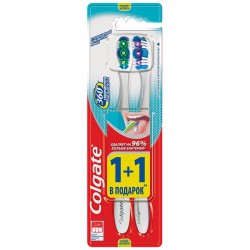 Зубная щетка Colgate 360 суперчистота средней жесткости 2 шт.