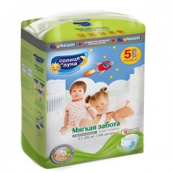 Подгузники 58 шт. Солнце и Луна Мягкая забота 11-25 кг р. 5 XL