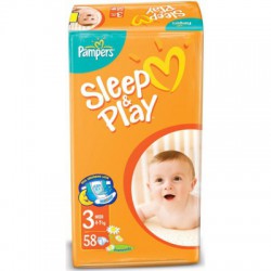 Подгузники 18 шт. Pampers слип энд плей мини ромашка 3-6 кг р. 2