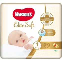 Подгузники 25 шт. Huggies элит софт 3-5 кг р. 1