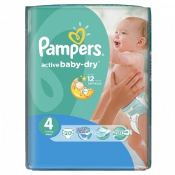 Подгузники 10 шт. Pampers актив беби 7-14 кг р. 4