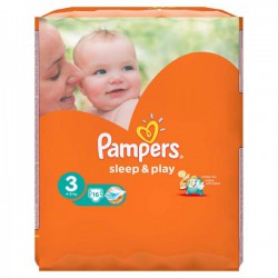 Подгузники 16 шт. Pampers слип энд плей миди 4-9 кг р. 3