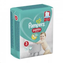 Подгузники-трусики 19 шт. Pampers пэнтс миди для мальчиков и девочек 6-11 кг р. 3