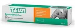 Диклофенак-Тева гель д/наружн. прим. 1% 40 г 2 шт.