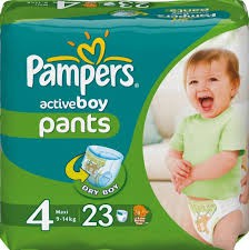 Подгузники-трусики для мальчиков 23 шт. Pampers актив бой макси 9-14 кг