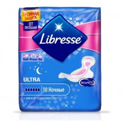 Прокладки женские Libresse ультра ночные гуднайт 10 шт.