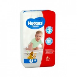 Подгузники 14 шт. Huggies классик 7-18 кг