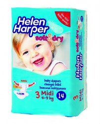 Подгузники 16 шт. Helen Harper софт энд драй мини 3-6 кг