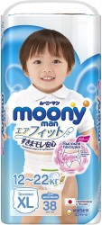 Подгузники-трусики для мальчиков 38 шт. MoonyMan 12-22 кг р. XL