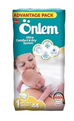 Подгузники 44 шт. Onlem классические Ультра комфорт энд Драй 2-5 кг