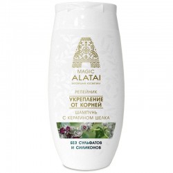 Шампунь Magic Alatai Укрепление от корней репейник с кератином шелка 250 мл