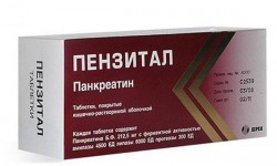 Пензитал табл. п/о кишечнораств. 4.5+6+0.3 тыс.Ед.Евр.Ф. 80 шт.