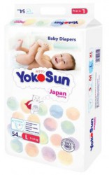 Подгузники 54 шт. YokoSun 9-13 кг