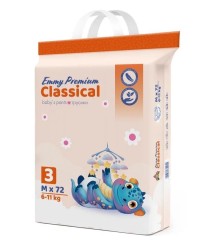 Подгузники-трусики 72 шт. Emmy Premium Классик 6-11 кг р. M