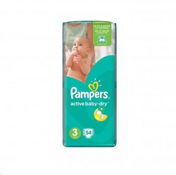 Подгузники 54 шт. Pampers актив беби драй миди 5-9 кг р. 3