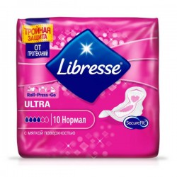 Прокладки женские Libresse ультра нормал мягкая поверхность 10 шт.